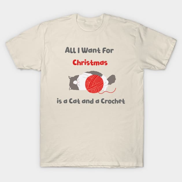 All I want for Christmas is a Cat and a Crochet T-Shirt by Coldhand34